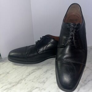 Johnston Murphy XC4 Leather Sz 12 Black Dress Shoes Waterproof Comfort Stretch